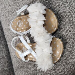 White Floral Kids Sandals